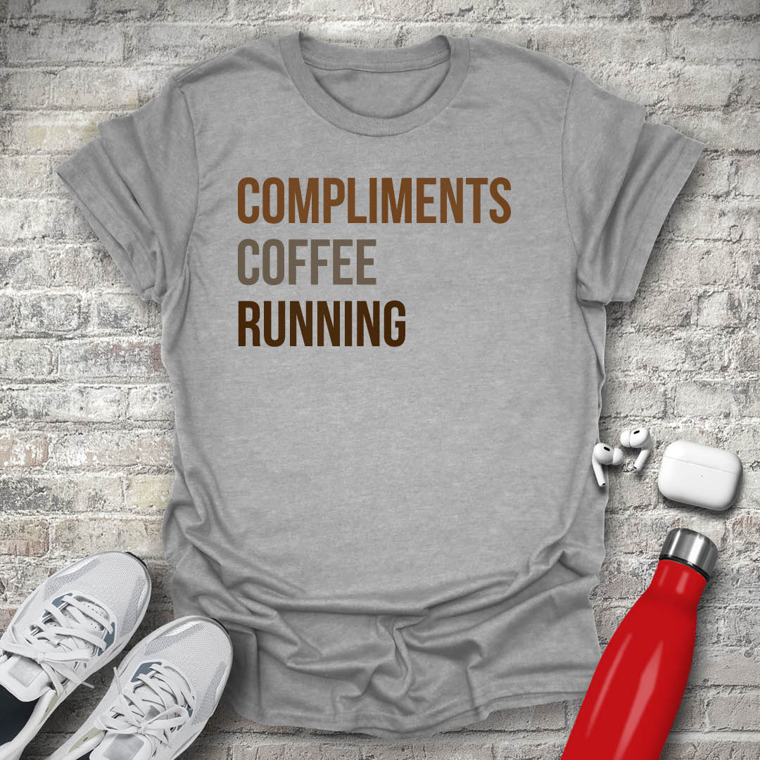 Compliments Coffee Running T-shirt
