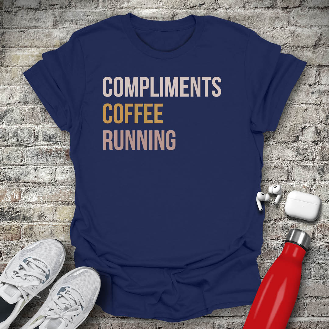 Compliments Coffee Running T-shirt