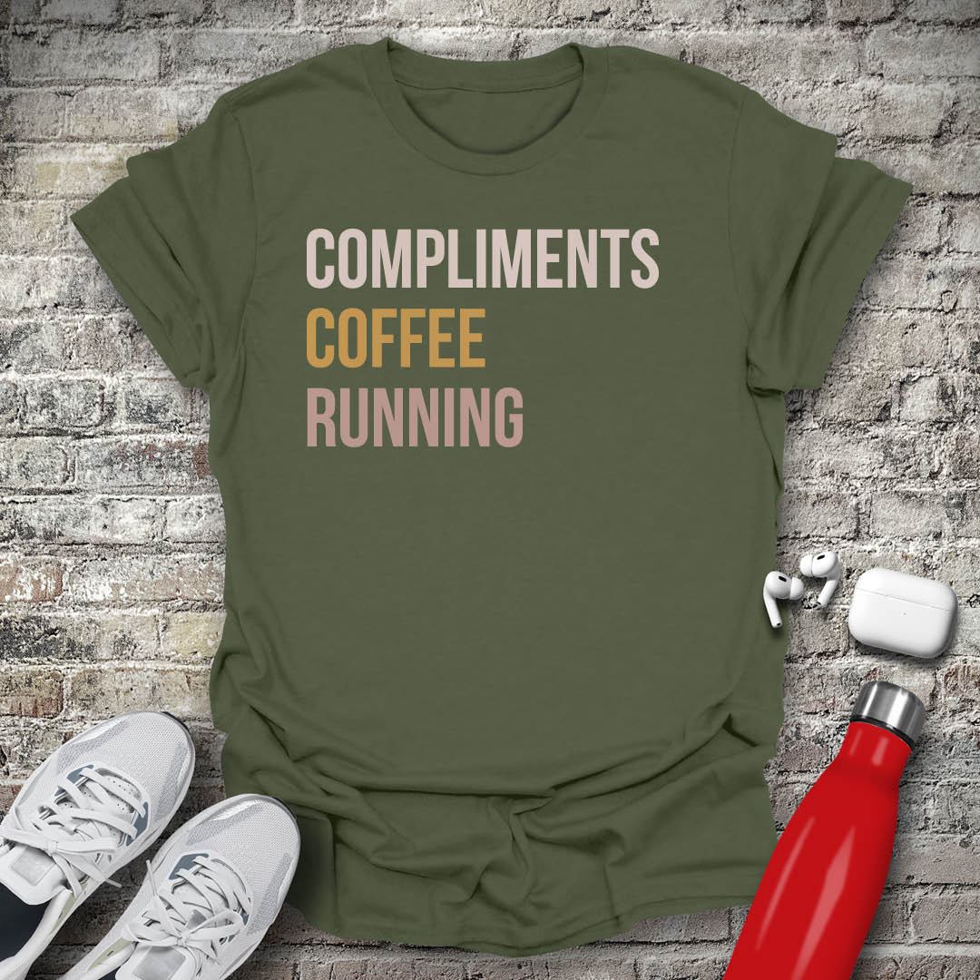 Compliments Coffee Running T-shirt