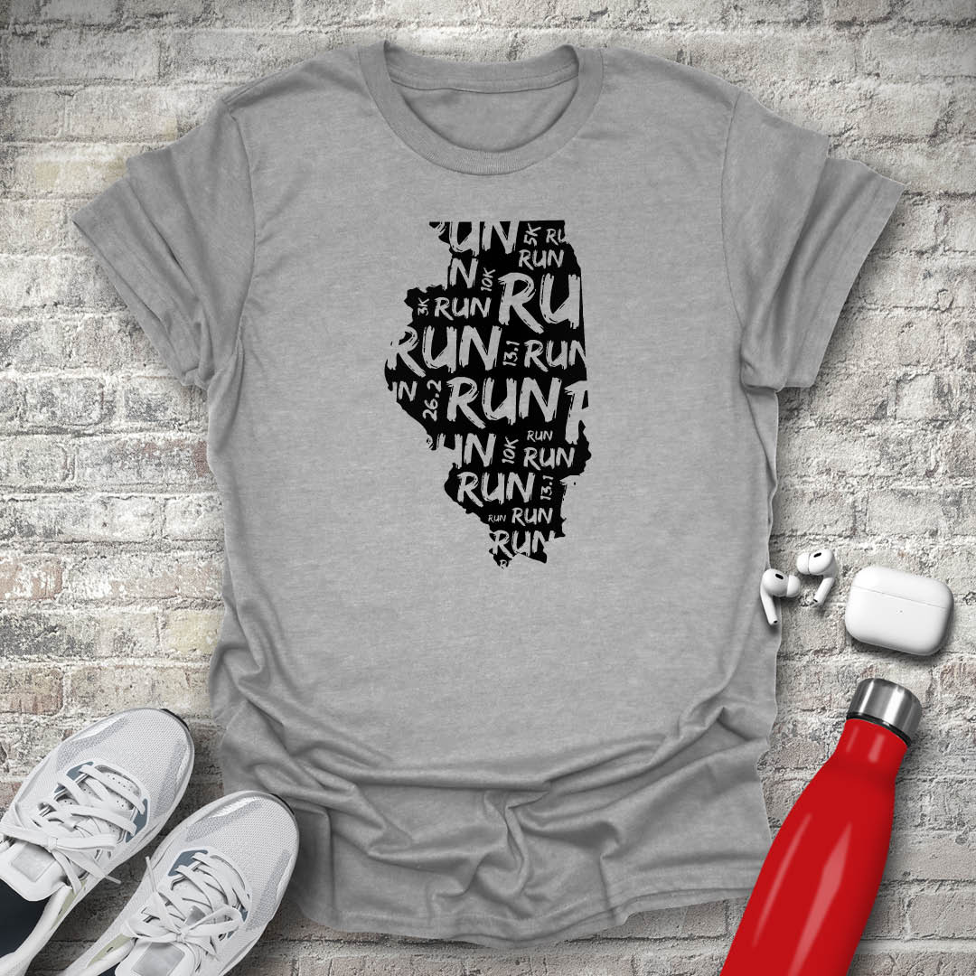 Run - Illinois T-shirt