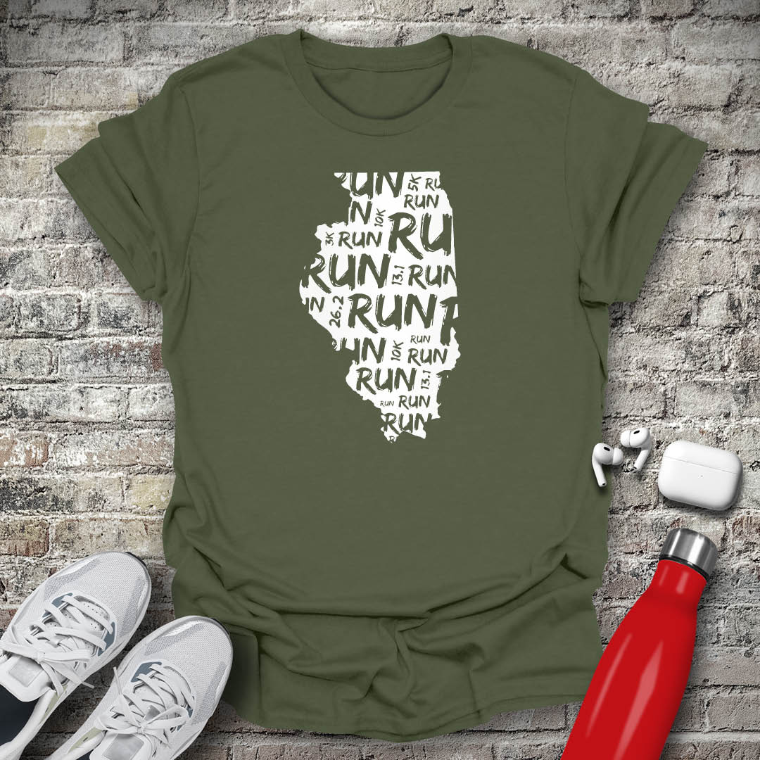 Run - Illinois T-shirt