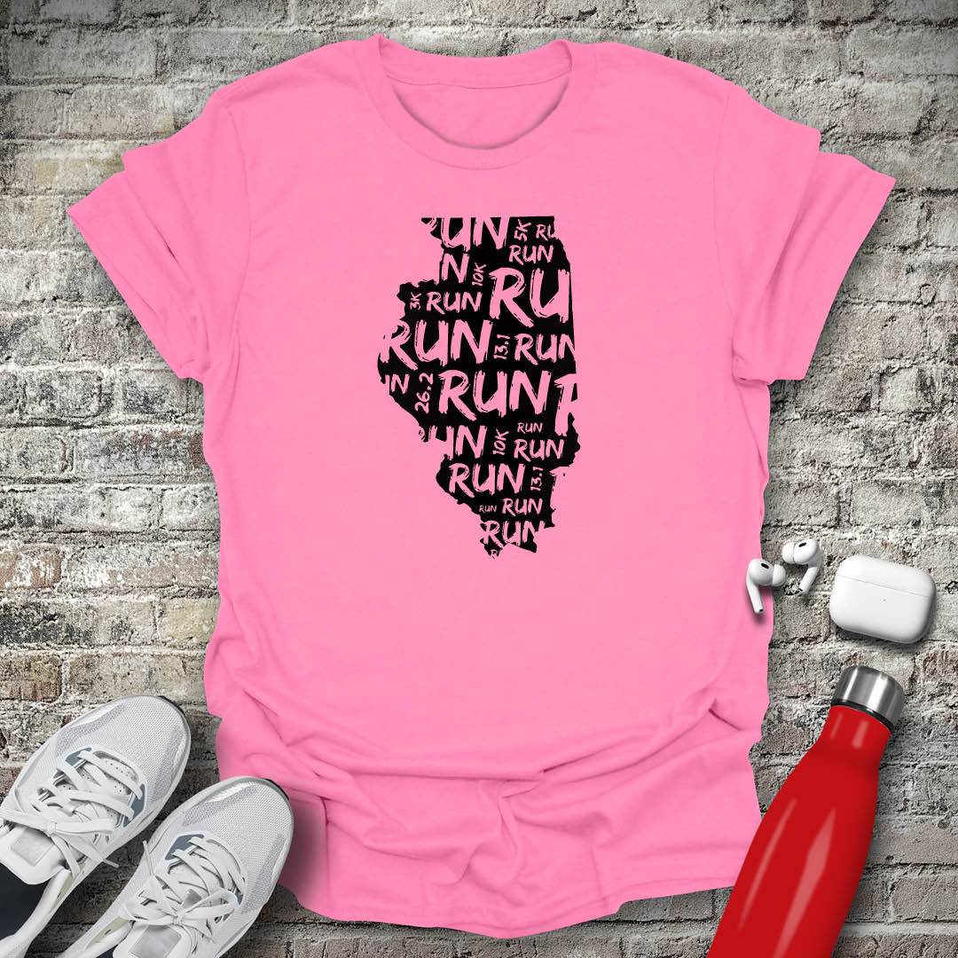Run - Illinois T-shirt