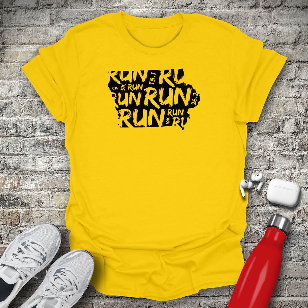 Run - Iowa T-shirt