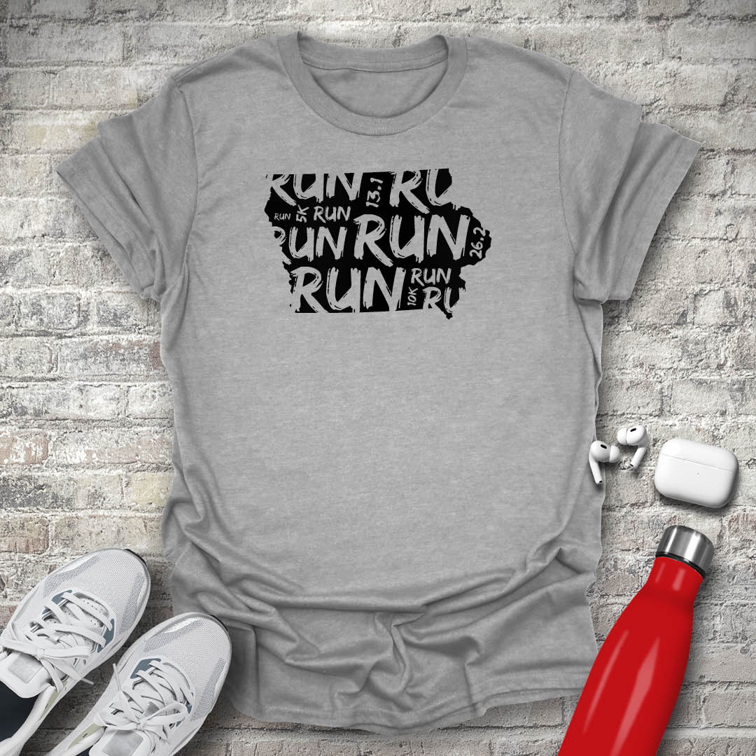 Run - Iowa T-shirt