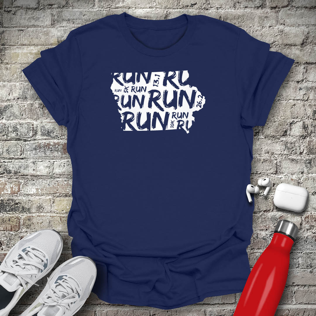 Run - Iowa T-shirt