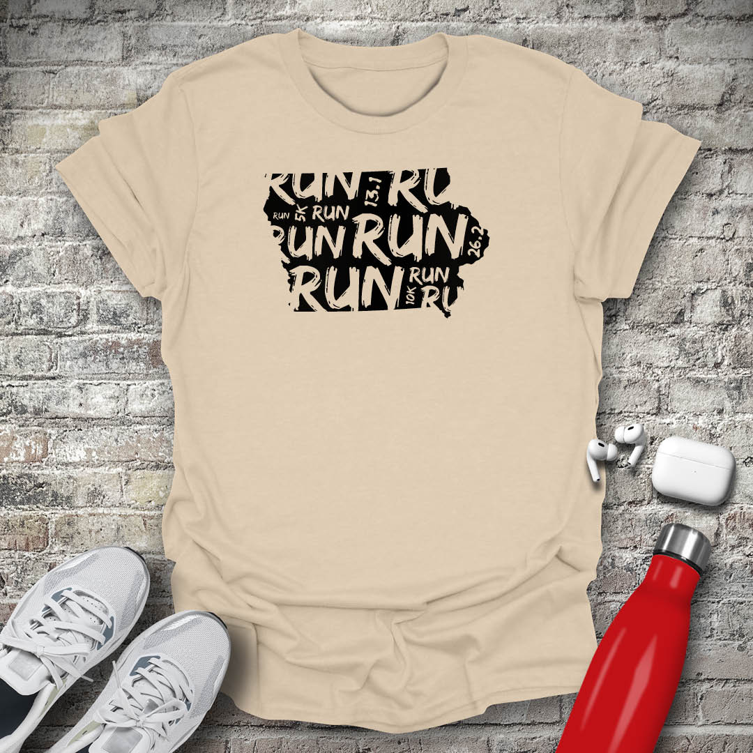 Run - Iowa T-shirt
