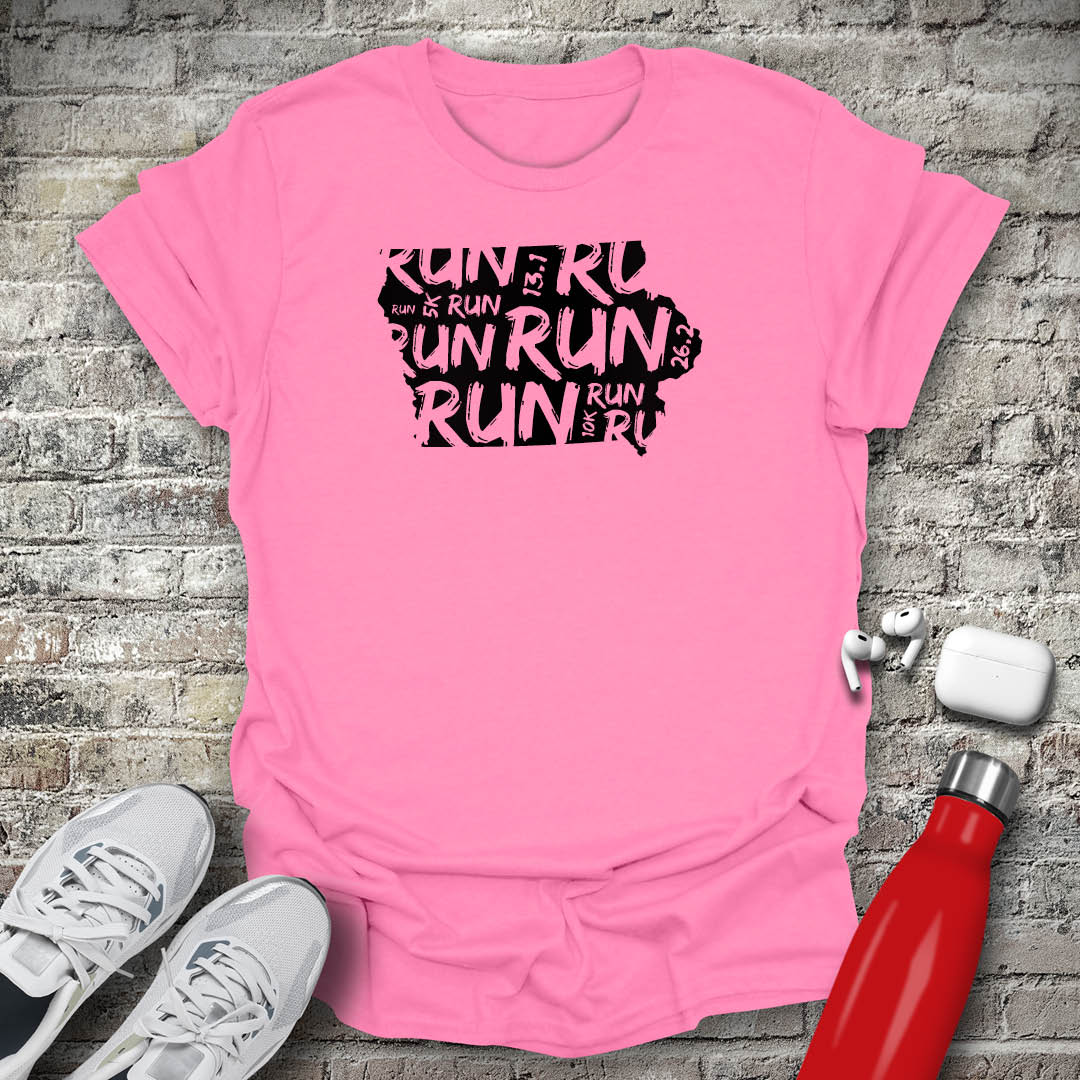 Run - Iowa T-shirt