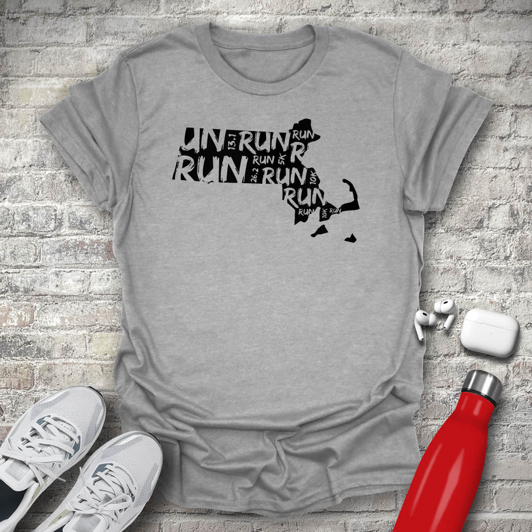 Run - Massachusetts T-shirt