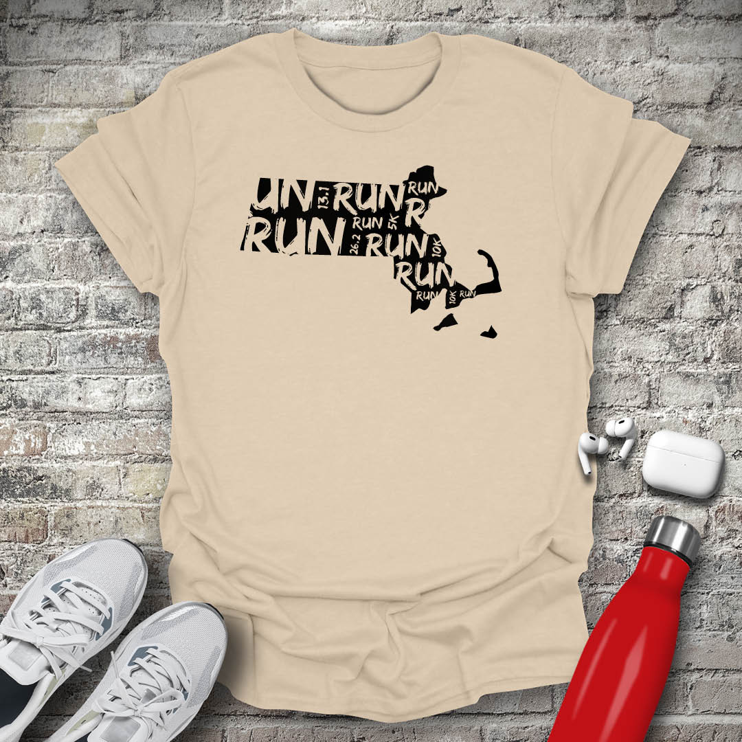 Run - Massachusetts T-shirt