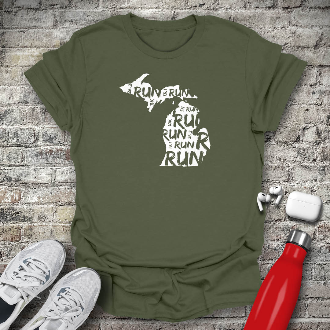 Run - Michigan T-shirt