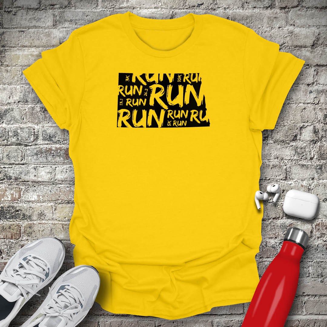 Run - North Dakota T-shirt