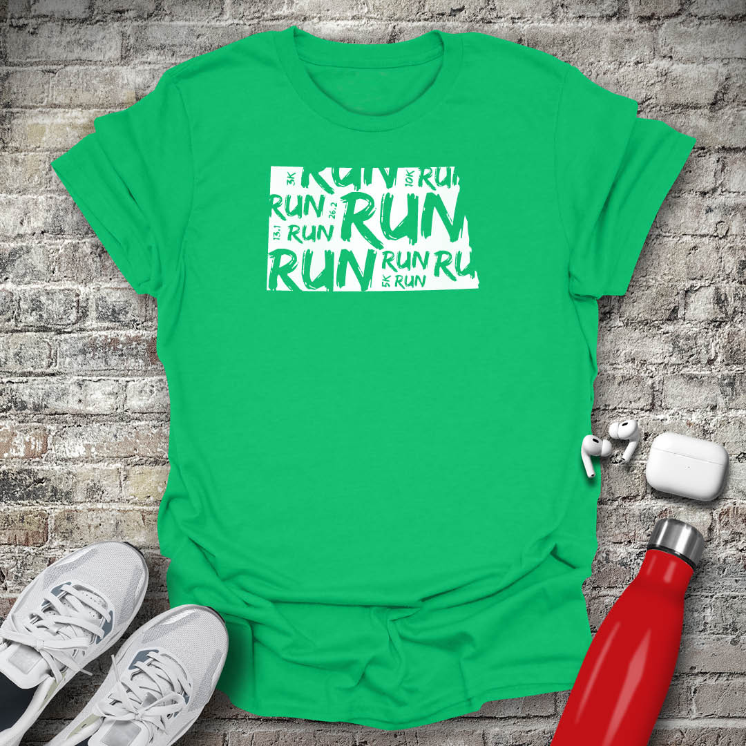 Run - North Dakota T-shirt
