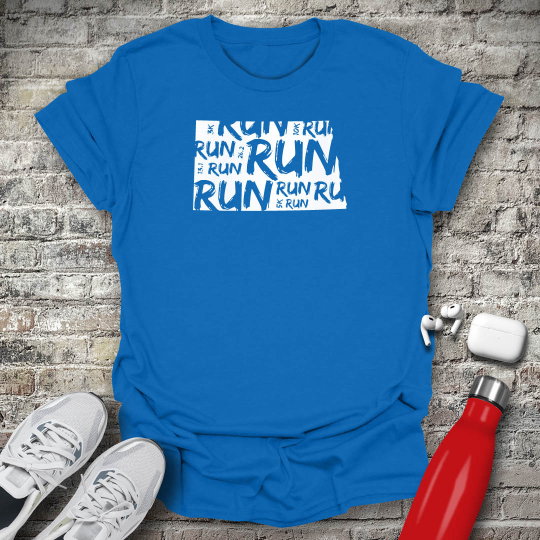 Run - North Dakota T-shirt