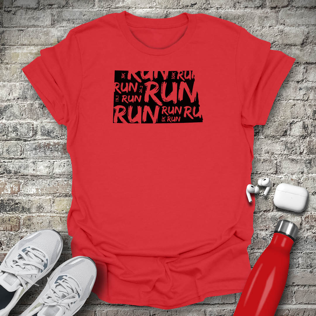 Run - North Dakota T-shirt