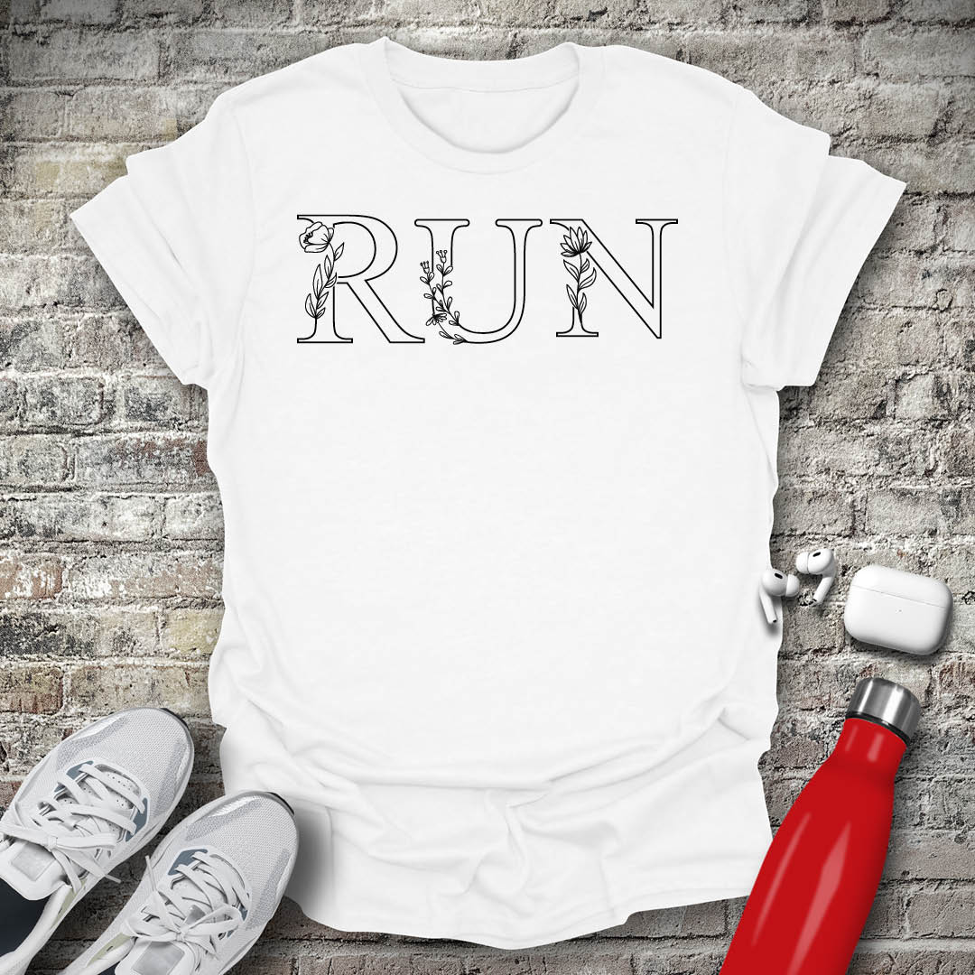 Run Flowers T-shirt