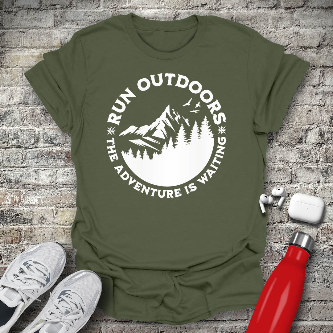 Run Outdoors The Adventure Is Waiting T-shirt