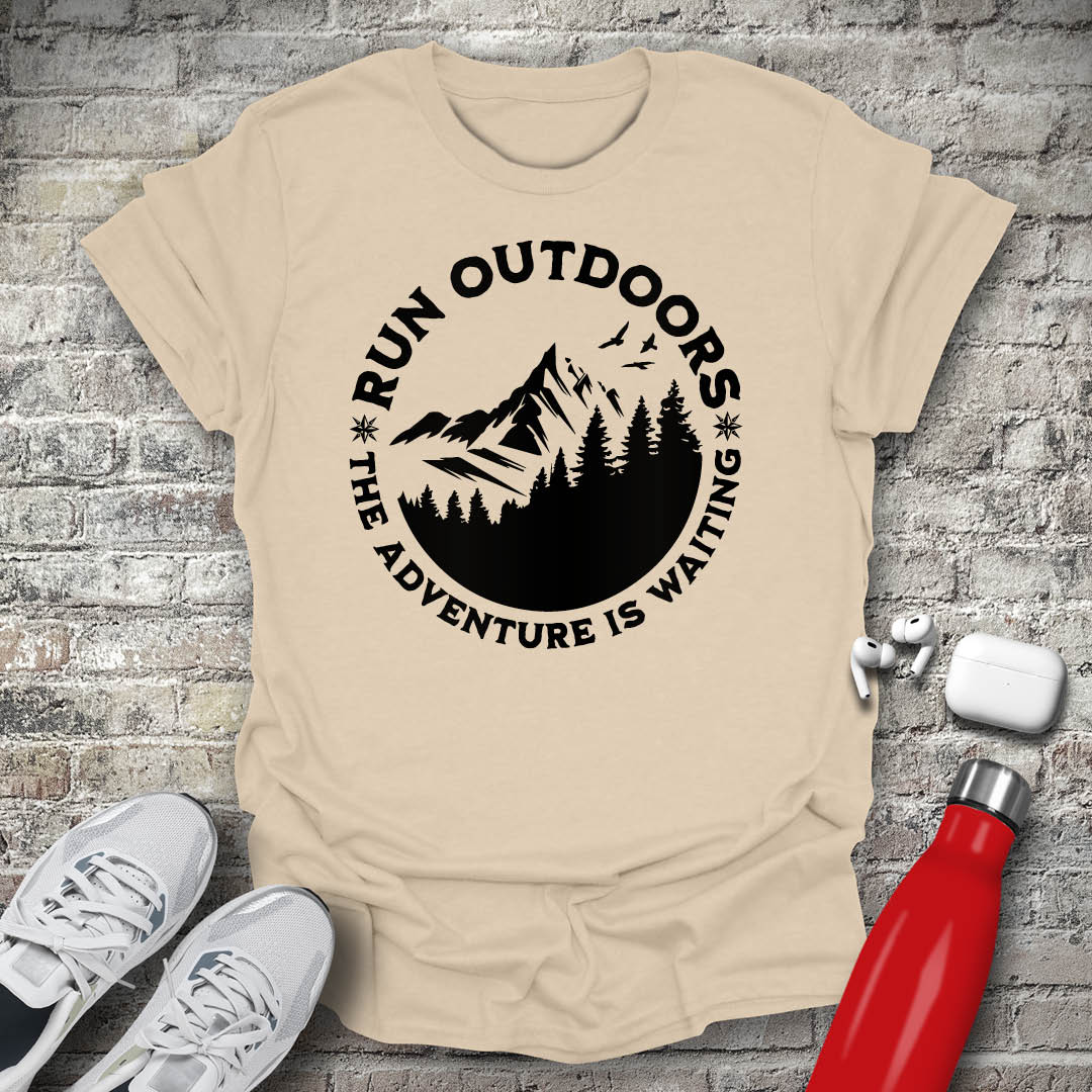 Run Outdoors The Adventure Is Waiting T-shirt