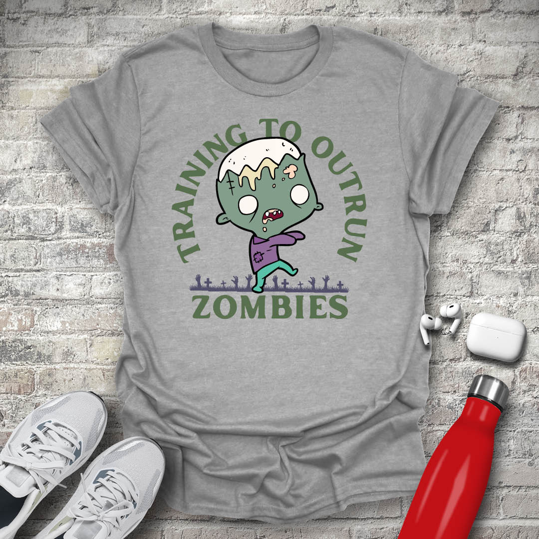 Training To Outrun Zombies T-shirt