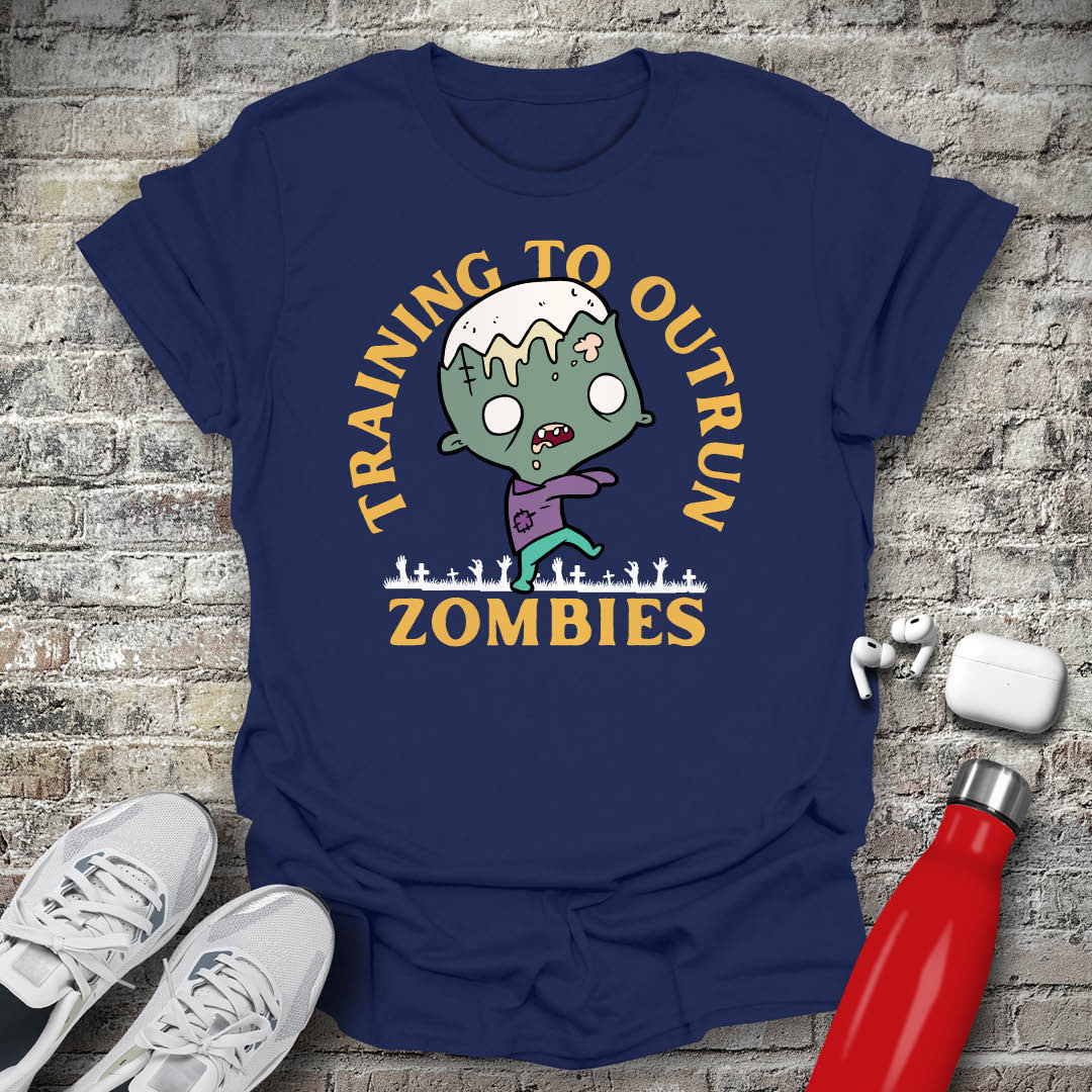 Training To Outrun Zombies T-shirt