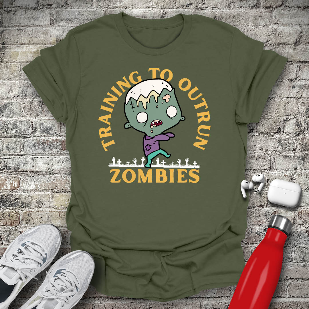 Training To Outrun Zombies T-shirt