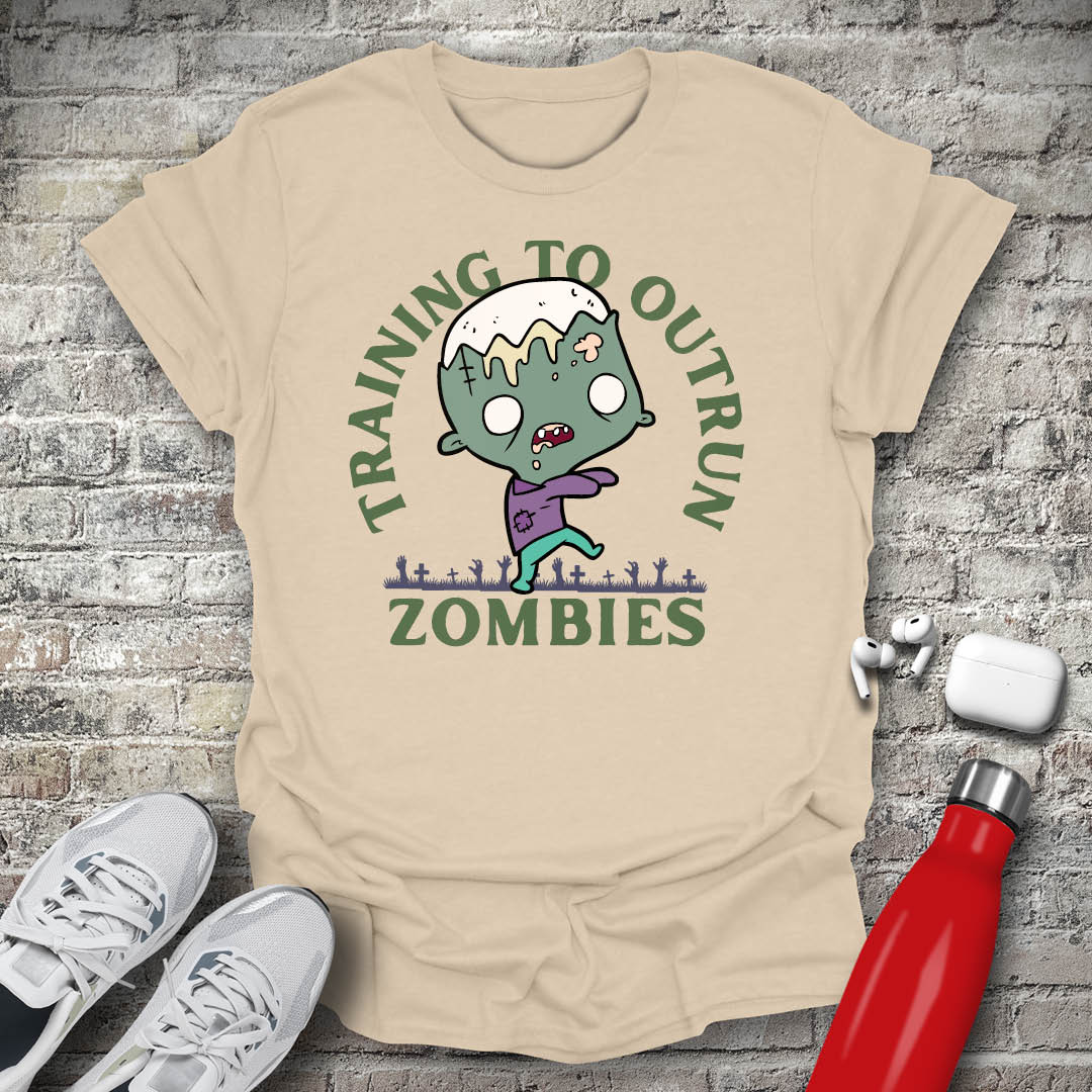 Training To Outrun Zombies T-shirt