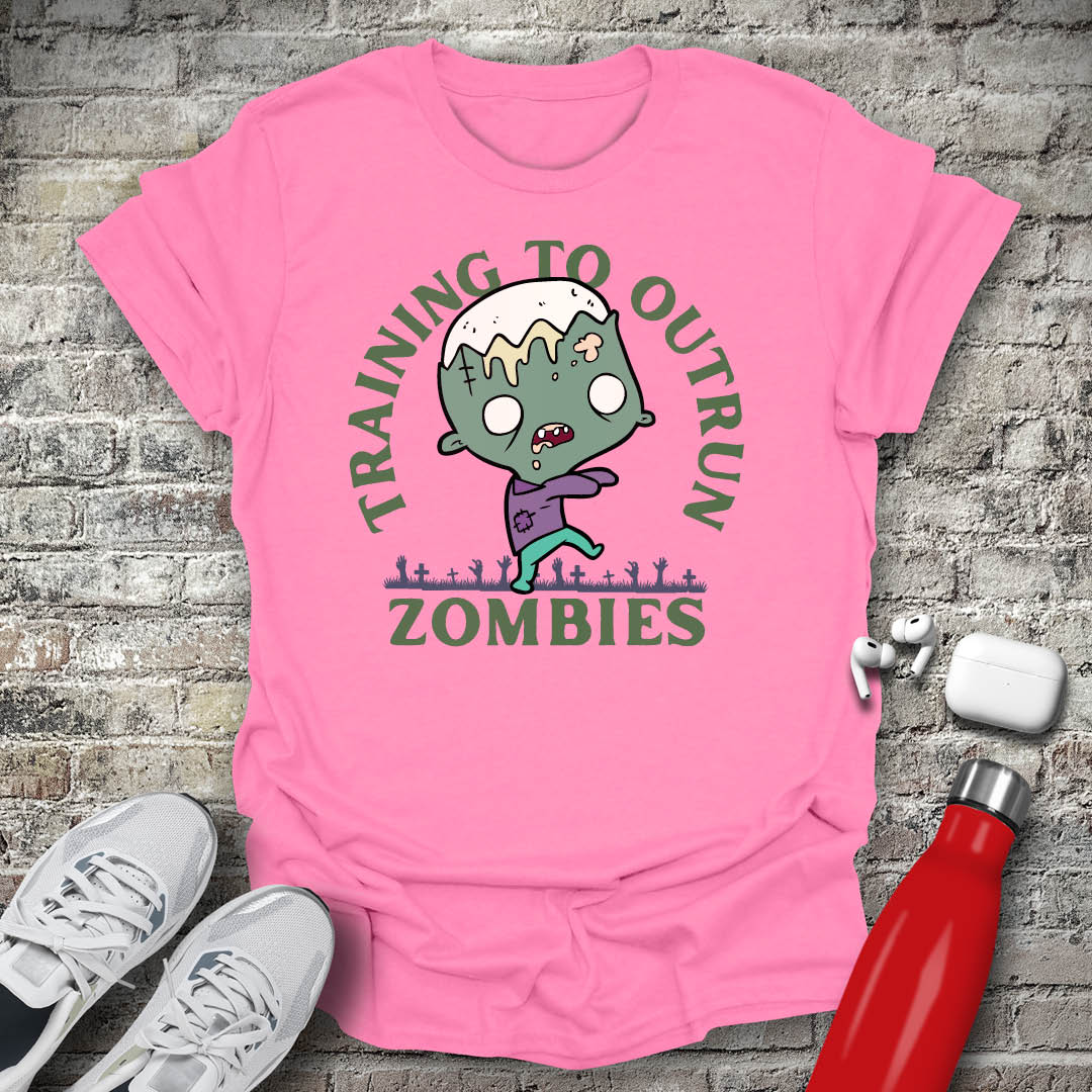 Training To Outrun Zombies T-shirt