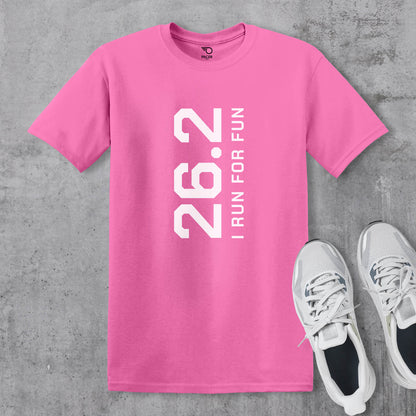 26 2 I Run for Fun Dark T-shirt