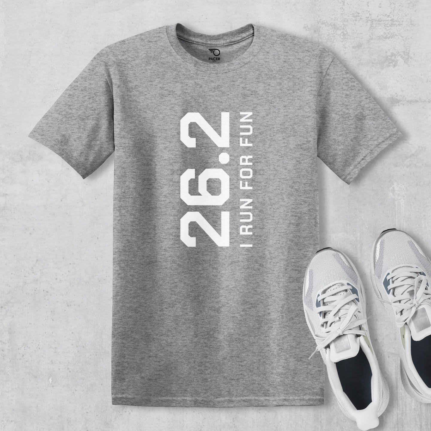 26 2 I Run for Fun Dark T-shirt