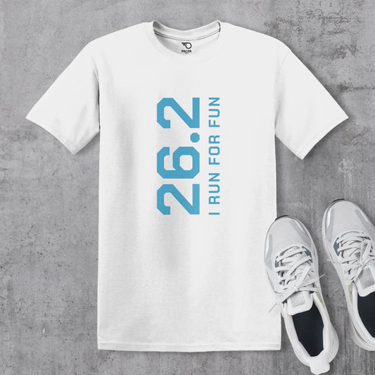 26 2 I Run for Fun Dark T-shirt