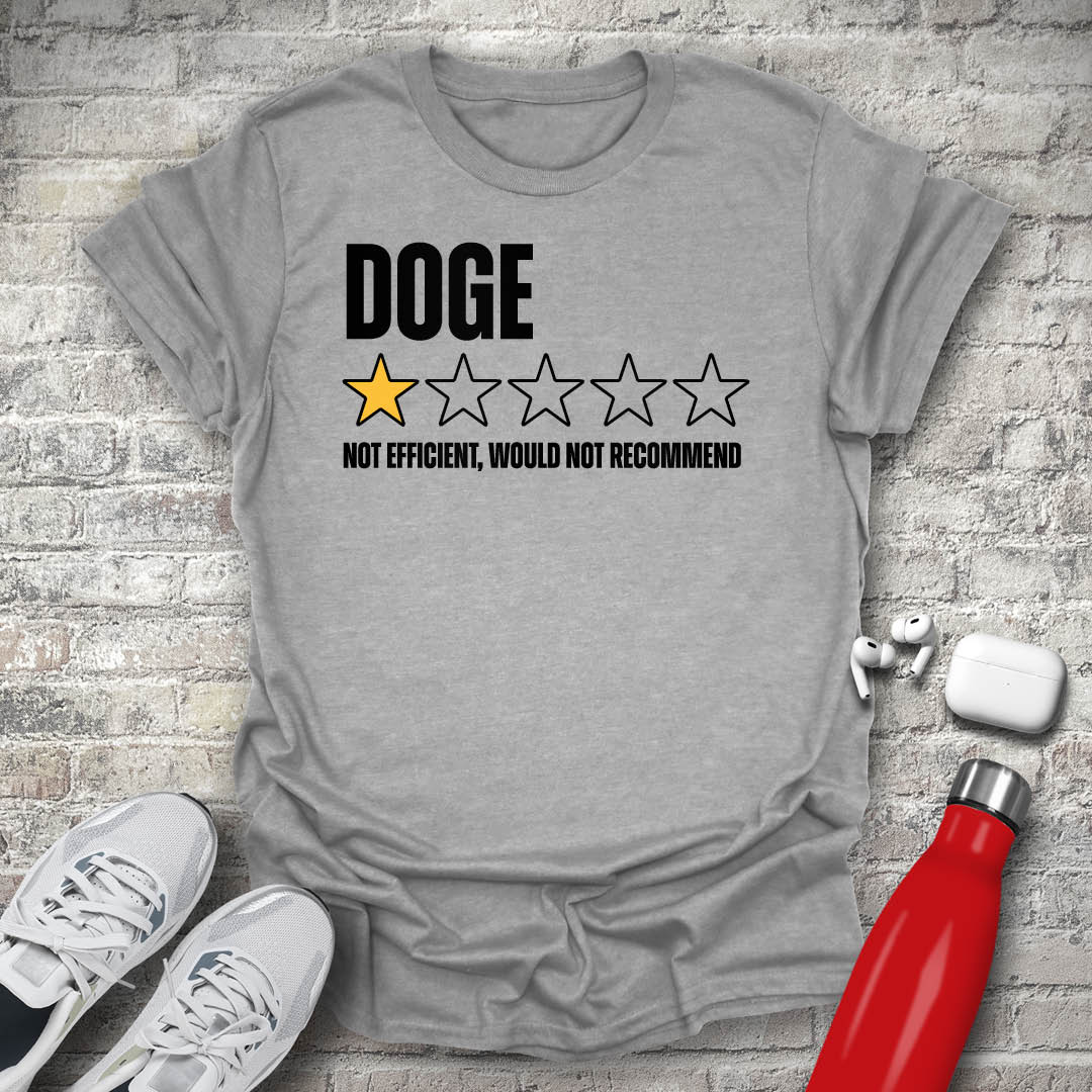 DOGE 1 Star Not Efficient Would Not Recommend T-shirt
