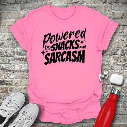 Powered By Snacks and Sarcasm T-shirt