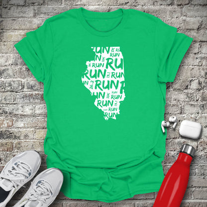 Run - Illinois T-shirt