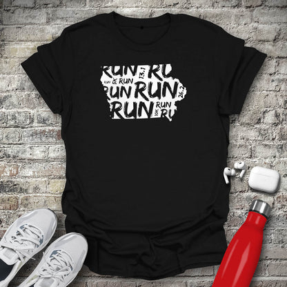 Run - Iowa T-shirt