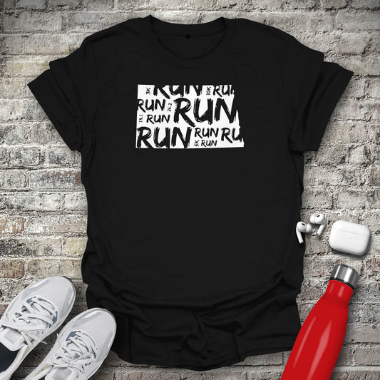 Run - North Dakota T-shirt