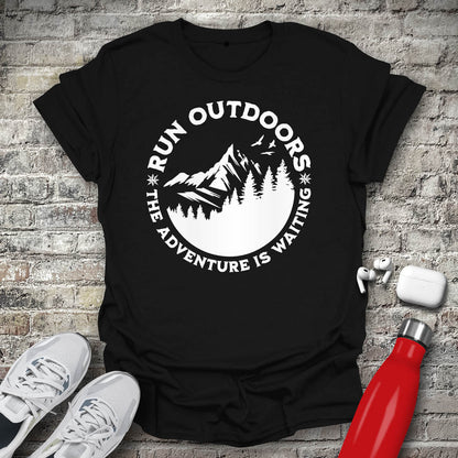 Run Outdoors The Adventure Is Waiting T-shirt